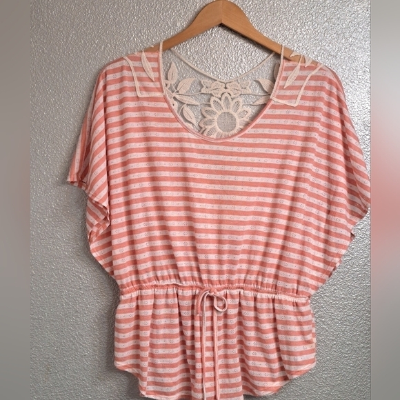 Striped Drawstring Angel Wings Top  Size  XXL - Picture 1 of 7